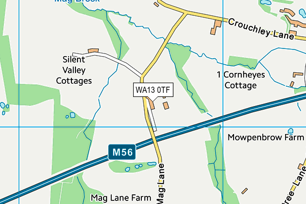 WA13 0TF map - OS VectorMap District (Ordnance Survey) WA13 0TF map - OS VectorMap District (Ordnance Survey)