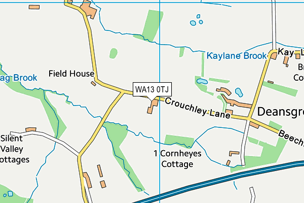 WA13 0TJ map - OS VectorMap District (Ordnance Survey) WA13 0TJ map - OS VectorMap District (Ordnance Survey)