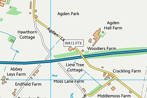 WA13 0TX map - OS VectorMap District (Ordnance Survey) WA13 0TX map - OS VectorMap District (Ordnance Survey)