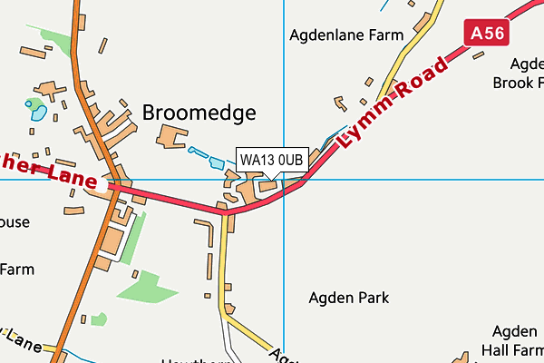 WA13 0UB map - OS VectorMap District (Ordnance Survey) WA13 0UB map - OS VectorMap District (Ordnance Survey)