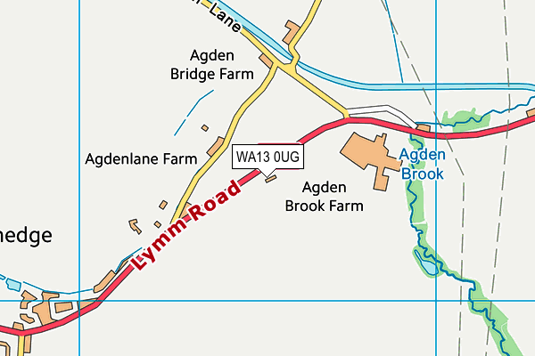 WA13 0UG map - OS VectorMap District (Ordnance Survey)