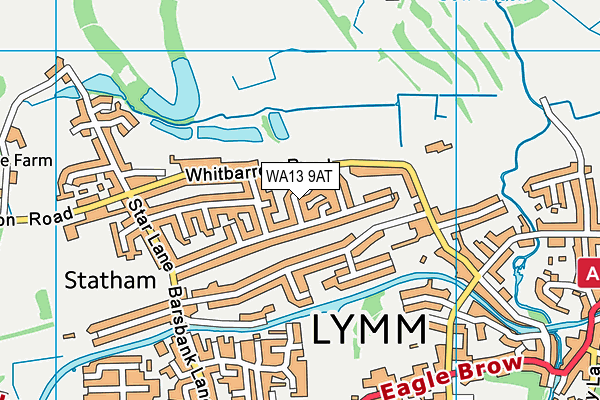 WA13 9AT map - OS VectorMap District (Ordnance Survey)