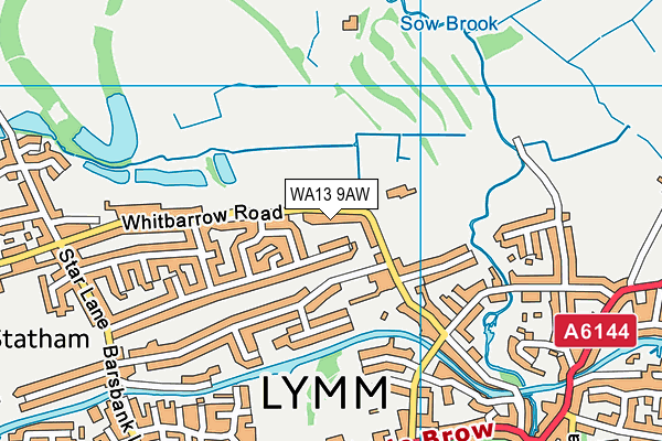 WA13 9AW map - OS VectorMap District (Ordnance Survey) WA13 9AW map - OS VectorMap District (Ordnance Survey)