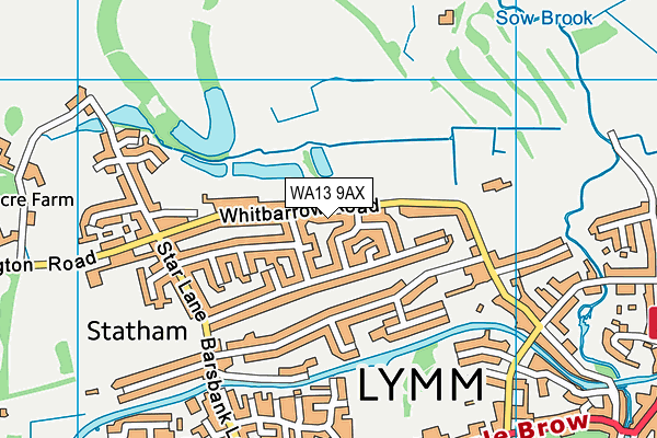 WA13 9AX map - OS VectorMap District (Ordnance Survey) WA13 9AX map - OS VectorMap District (Ordnance Survey)