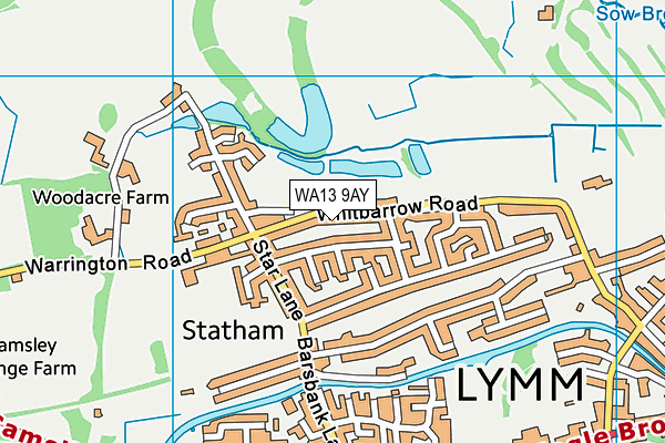 WA13 9AY map - OS VectorMap District (Ordnance Survey) WA13 9AY map - OS VectorMap District (Ordnance Survey)