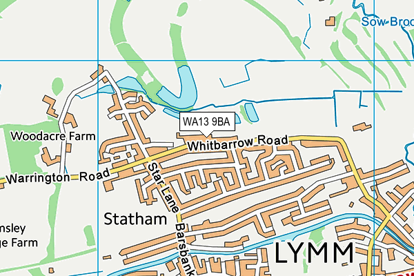 WA13 9BA map - OS VectorMap District (Ordnance Survey)