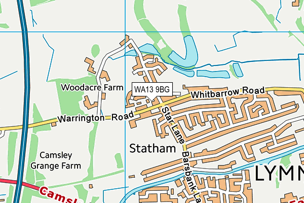 WA13 9BG map - OS VectorMap District (Ordnance Survey)