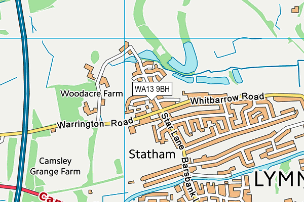 WA13 9BH map - OS VectorMap District (Ordnance Survey) WA13 9BH map - OS VectorMap District (Ordnance Survey)