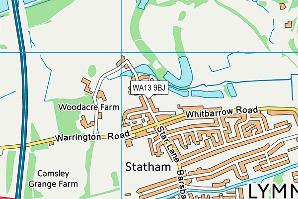 WA13 9BJ map - OS VectorMap District (Ordnance Survey) WA13 9BJ map - OS VectorMap District (Ordnance Survey)