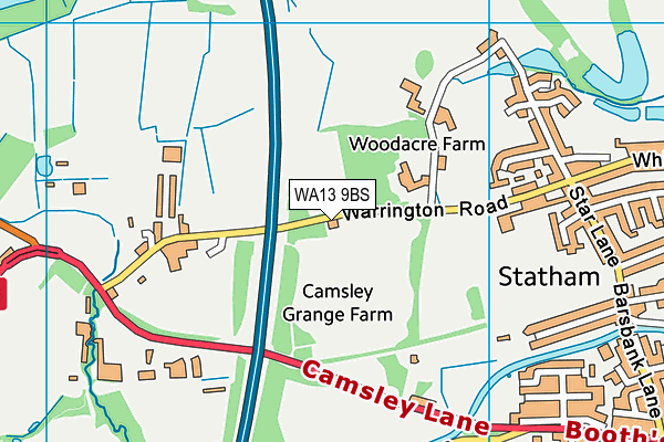 WA13 9BS map - OS VectorMap District (Ordnance Survey)