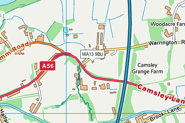 WA13 9BU map - OS VectorMap District (Ordnance Survey) WA13 9BU map - OS VectorMap District (Ordnance Survey)