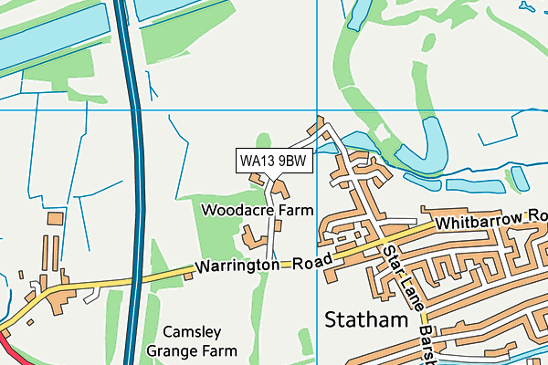 WA13 9BW map - OS VectorMap District (Ordnance Survey) WA13 9BW map - OS VectorMap District (Ordnance Survey)
