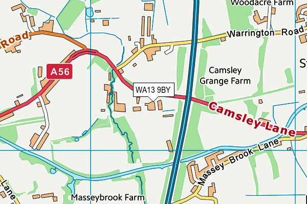 WA13 9BY map - OS VectorMap District (Ordnance Survey)