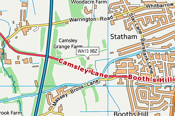 WA13 9BZ map - OS VectorMap District (Ordnance Survey) WA13 9BZ map - OS VectorMap District (Ordnance Survey)