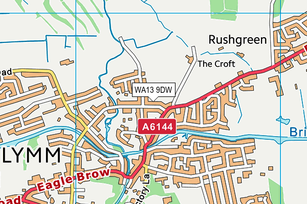 WA13 9DW map - OS VectorMap District (Ordnance Survey) WA13 9DW map - OS VectorMap District (Ordnance Survey)