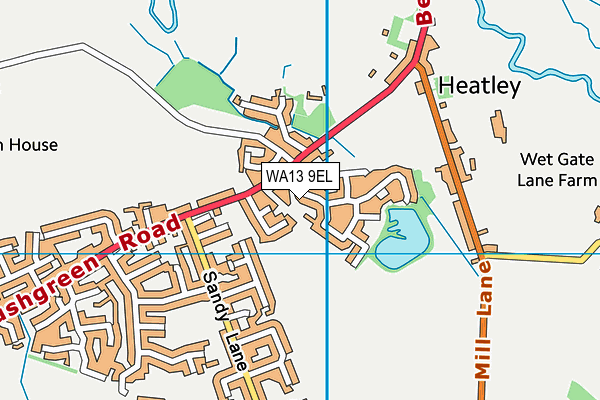 WA13 9EL map - OS VectorMap District (Ordnance Survey)