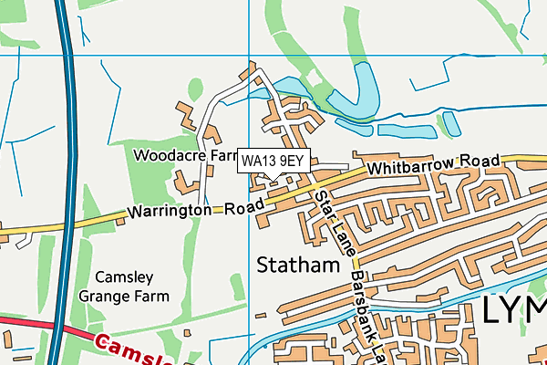 WA13 9EY map - OS VectorMap District (Ordnance Survey) WA13 9EY map - OS VectorMap District (Ordnance Survey)