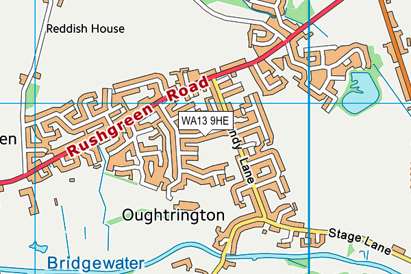 WA13 9HE map - OS VectorMap District (Ordnance Survey) WA13 9HE map - OS VectorMap District (Ordnance Survey)