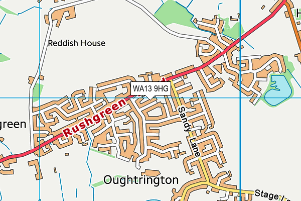 WA13 9HG map - OS VectorMap District (Ordnance Survey)