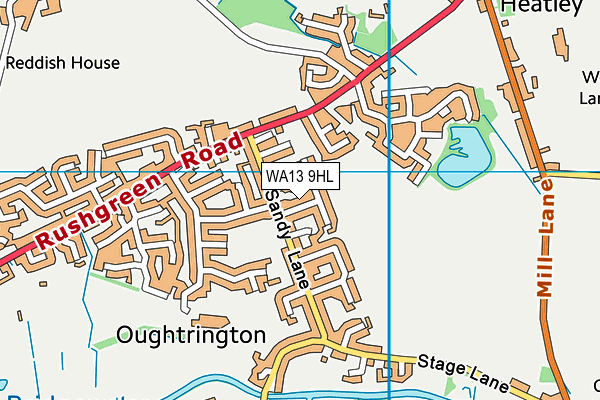 WA13 9HL map - OS VectorMap District (Ordnance Survey) WA13 9HL map - OS VectorMap District (Ordnance Survey)