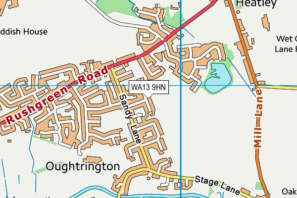 WA13 9HN map - OS VectorMap District (Ordnance Survey)
