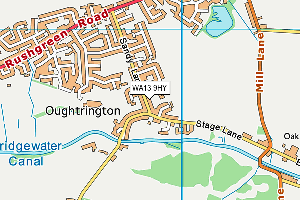 WA13 9HY map - OS VectorMap District (Ordnance Survey) WA13 9HY map - OS VectorMap District (Ordnance Survey)