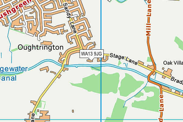 WA13 9JG map - OS VectorMap District (Ordnance Survey) WA13 9JG map - OS VectorMap District (Ordnance Survey)