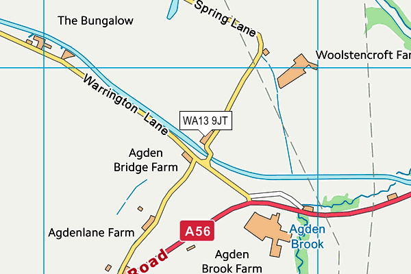 WA13 9JT map - OS VectorMap District (Ordnance Survey)