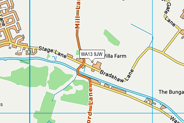WA13 9JW map - OS VectorMap District (Ordnance Survey)