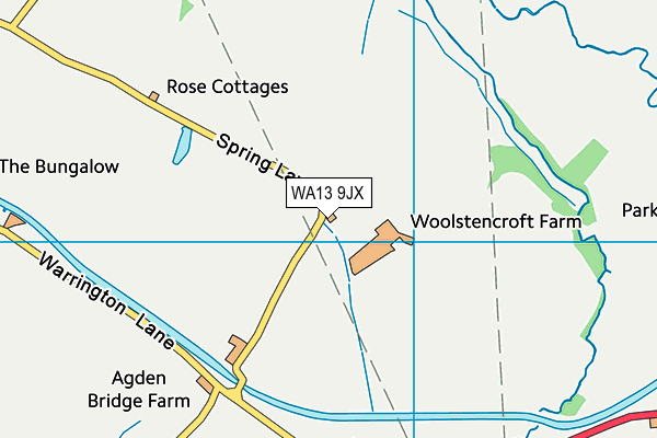 WA13 9JX map - OS VectorMap District (Ordnance Survey) WA13 9JX map - OS VectorMap District (Ordnance Survey)