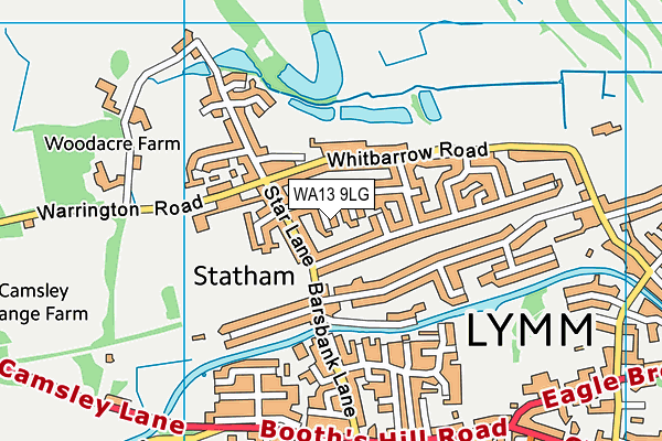 WA13 9LG map - OS VectorMap District (Ordnance Survey)