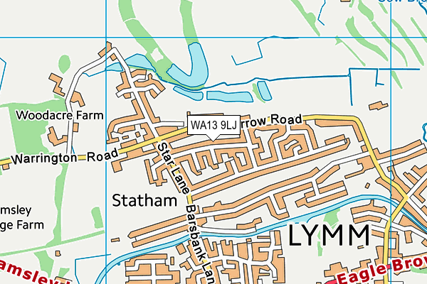 WA13 9LJ map - OS VectorMap District (Ordnance Survey) WA13 9LJ map - OS VectorMap District (Ordnance Survey)