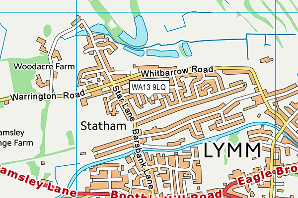 WA13 9LQ map - OS VectorMap District (Ordnance Survey) WA13 9LQ map - OS VectorMap District (Ordnance Survey)