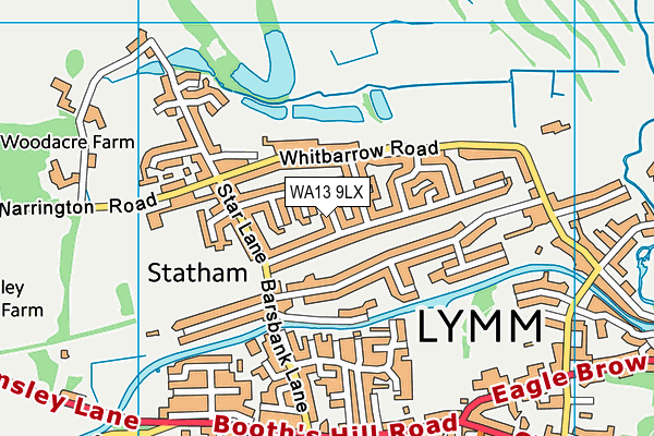 WA13 9LX map - OS VectorMap District (Ordnance Survey)