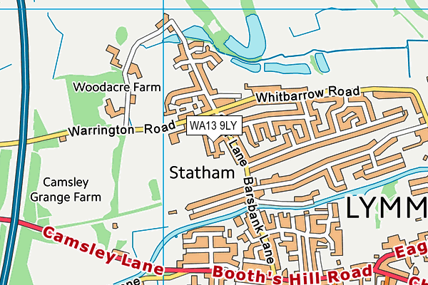 WA13 9LY map - OS VectorMap District (Ordnance Survey)