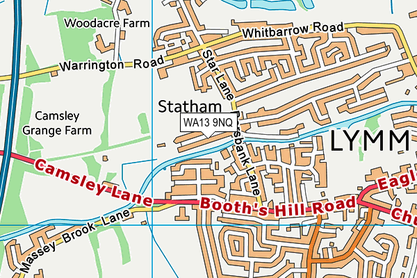 WA13 9NQ map - OS VectorMap District (Ordnance Survey) WA13 9NQ map - OS VectorMap District (Ordnance Survey)