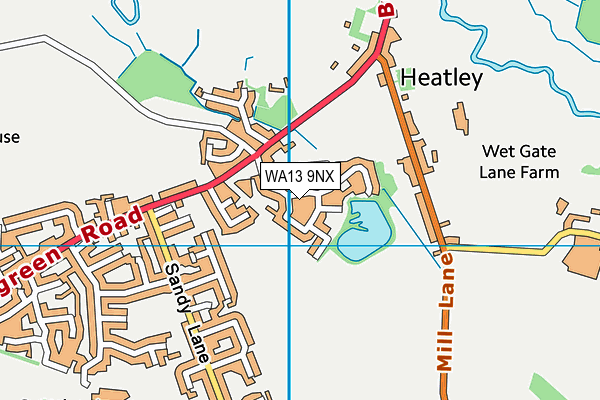 WA13 9NX map - OS VectorMap District (Ordnance Survey) WA13 9NX map - OS VectorMap District (Ordnance Survey)