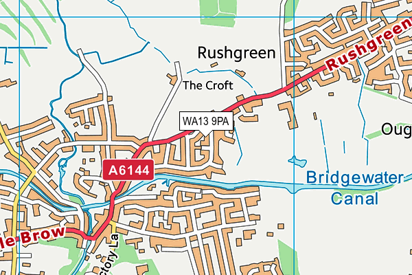 WA13 9PA map - OS VectorMap District (Ordnance Survey) WA13 9PA map - OS VectorMap District (Ordnance Survey)