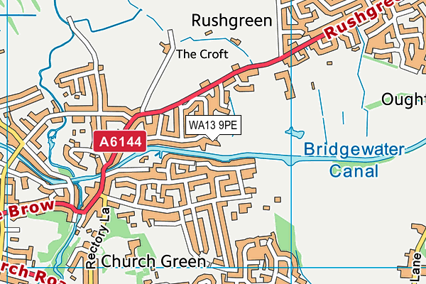WA13 9PE map - OS VectorMap District (Ordnance Survey) WA13 9PE map - OS VectorMap District (Ordnance Survey)