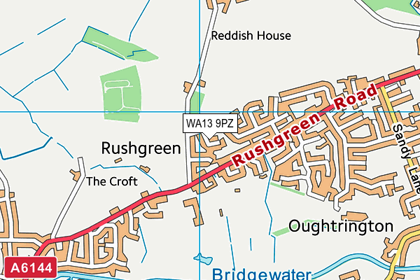 WA13 9PZ map - OS VectorMap District (Ordnance Survey) WA13 9PZ map - OS VectorMap District (Ordnance Survey)