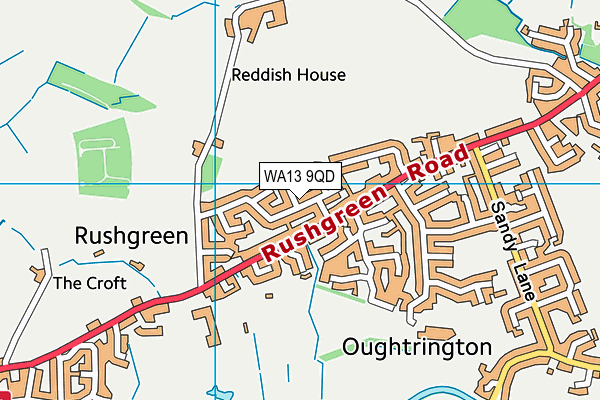 WA13 9QD map - OS VectorMap District (Ordnance Survey) WA13 9QD map - OS VectorMap District (Ordnance Survey)