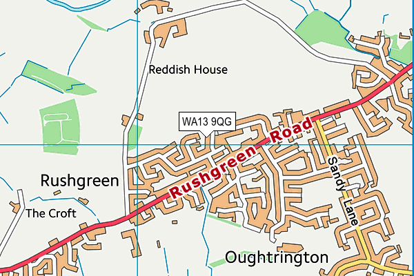 WA13 9QG map - OS VectorMap District (Ordnance Survey) WA13 9QG map - OS VectorMap District (Ordnance Survey)