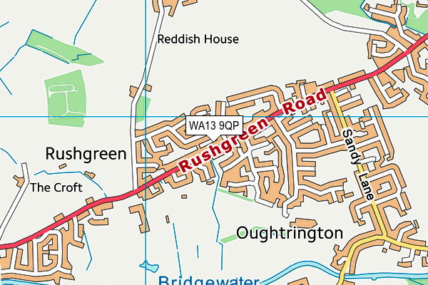 WA13 9QP map - OS VectorMap District (Ordnance Survey) WA13 9QP map - OS VectorMap District (Ordnance Survey)