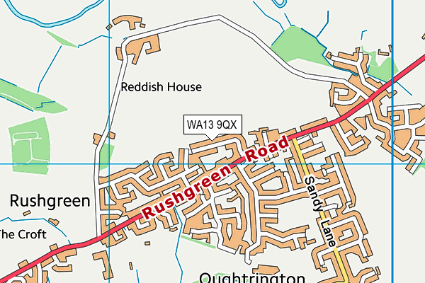 WA13 9QX map - OS VectorMap District (Ordnance Survey) WA13 9QX map - OS VectorMap District (Ordnance Survey)