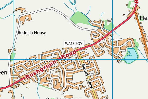 WA13 9QY map - OS VectorMap District (Ordnance Survey) WA13 9QY map - OS VectorMap District (Ordnance Survey)