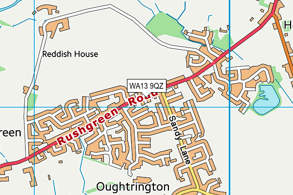 WA13 9QZ map - OS VectorMap District (Ordnance Survey) WA13 9QZ map - OS VectorMap District (Ordnance Survey)