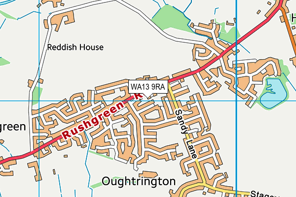 WA13 9RA map - OS VectorMap District (Ordnance Survey) WA13 9RA map - OS VectorMap District (Ordnance Survey)