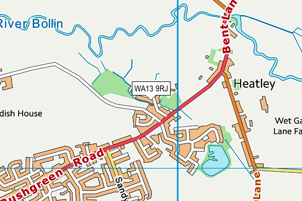 WA13 9RJ map - OS VectorMap District (Ordnance Survey)