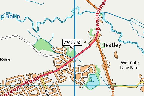 WA13 9RZ map - OS VectorMap District (Ordnance Survey) WA13 9RZ map - OS VectorMap District (Ordnance Survey)