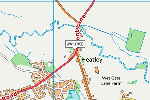 WA13 9SB map - OS VectorMap District (Ordnance Survey) WA13 9SB map - OS VectorMap District (Ordnance Survey)